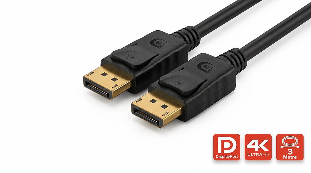 Molix MX-3803 DisplayPort v1.2 3 Metre 4K 60Hz / 1080p 240Hz Altın Uçlu DP Kablo - 1
