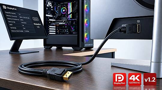 Molix MX-3805 DisplayPort v1.2 5 Metre 4K 60Hz / 1080p 240Hz Altın Uçlu DP Kablo - 2