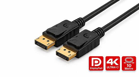 Molix MX-3810 DisplayPort v1.2 10 Metre 4K 60Hz / 1080p 240Hz Altın Uçlu DP Kablo