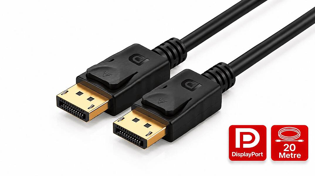 Molix MX-3820 DisplayPort v1.2 20 Metre 1080p 144Hz / 4K 30Hz Altın Uçlu DP Kablo - 1